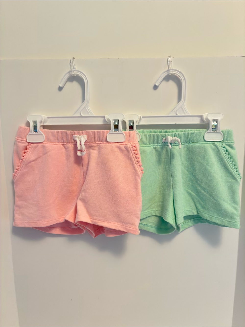 Jumping Beans Toddler Girls Pull-On Shorts Green/ Pink Size 4T